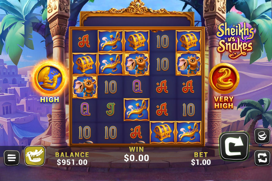 sheikhs vs snakes slot demo play on stake